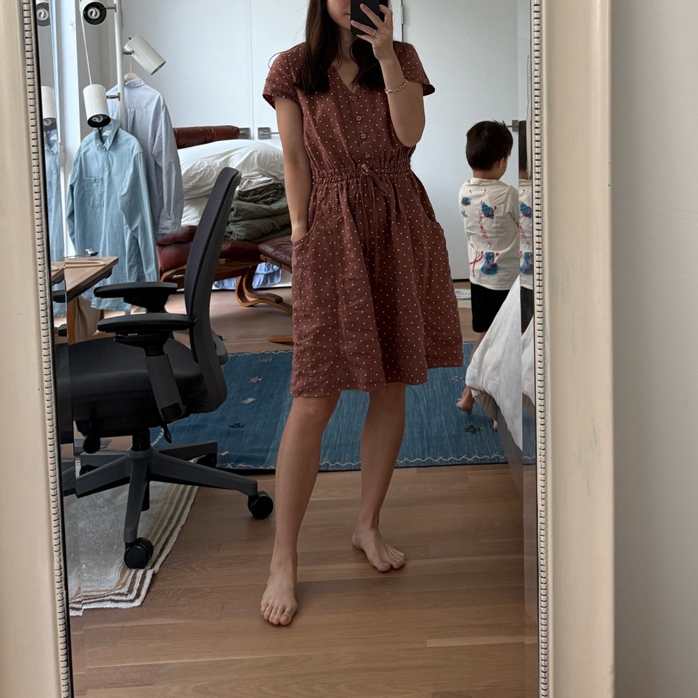 Notperfectlinen REINE - brown polka dots